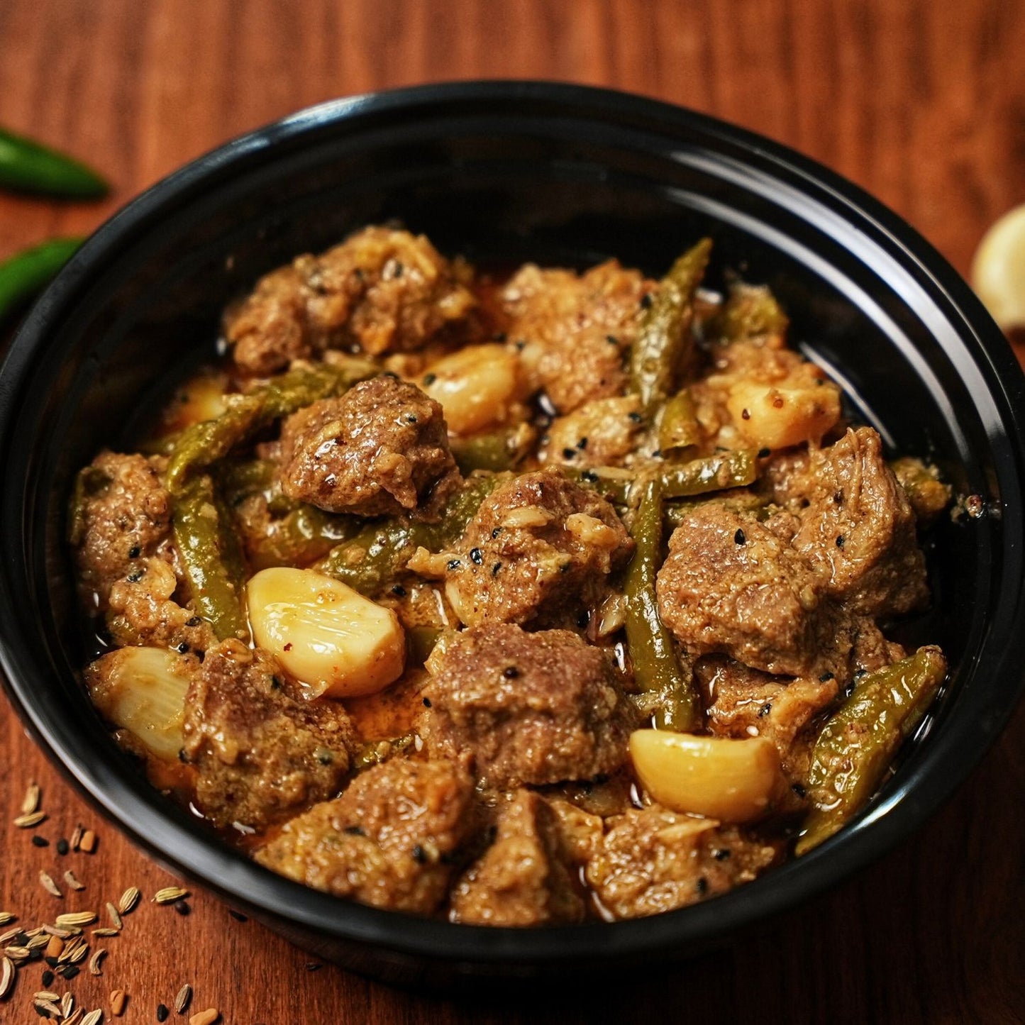 আচারি বীফ - Achari Beef with Garlic & Chili